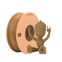 Filamento per Stampa 3D PLA F Effetto Legno 1.75mm, Precisione Dimensionale +/- 0.02 mm, PLA F 0.25KG (Colore Teak)