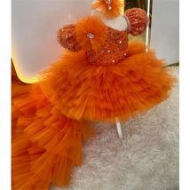 Dame und luxuriöses Laufstegkleid, luxuriöses, atmosphärisches Abendkleid aus Tüll, Spitze, Pailletten, Mädchen, Geburtstag, Weihnachten, Geschenk für Kinder