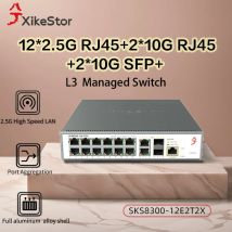 XikeStor Multi Gigabit 16 Ports L3 WEB/CLI Managed Switch Etherent mit 12-Port 2,5G RJ45 2*10G RJ45 2-Port & 10G SFP+