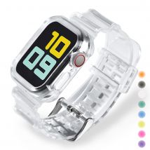 Gehäuse armband für Apple Uhren armband 44mm 40mm 45mm 41mm 38mm Zubehör transparentes Silikon armband iwatch Serie 9 8 3 5 6 se 7