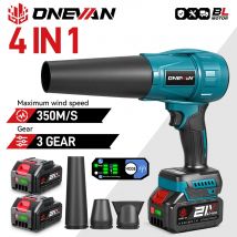 ONEVAN Brushless Elettrico Turbo Ventilatore Jet Ventilatore 3500W 300000RPM Ugello Foglia Ventilatore Strumento di Soffiaggio Polvere Per Makita 18V Batteria Spille