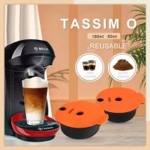 ICafilas Nachfüllbare Kaffee Kapseln für Tassimo BOSCH Maschine Reusable Kaffee Pod Crema Maker