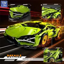 ToylinX 1:14 Klocki konstrukcyjne Samochód MOC City Speed Car Luksusowy pojazd wyścigowy z klockami Super Racers Zabawki dla dzieci Prezent