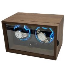 Avvolgitore per orologi alimentato tramite USB per orologi automatici Orologi meccanici Porta rotatori Custodia in legno Scatole per esposizione di stoccaggio per armadietto di avvolgimento