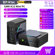 GMKtec K12 Mini PC AMD Ryzen7 H 255 (Ulepszony 8745HS) Obsługa Oculink DDR5 BEZ RAM BEZ ROM BEZ OS Komputer Stacjonarny PC Gamingowy WIFI6E