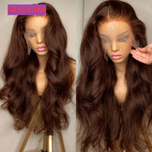 220 densità HD cioccolato marrone 13x4 onda del corpo parrucca anteriore in pizzo brasiliano 13x6 parrucche frontali in pizzo per le donne parrucca di capelli umani Remy al 100%