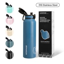 Termos UZ 1L, dwuścienny, izolowany, wykonany ze stali nierdzewnej 316, kubek termiczny, termos próżniowy, butelka na wodę do sportu, utrzymująca ciepło i zimno.