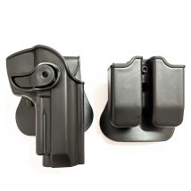 Fondina tattica per pistola RetentionTactical per difesa in stile IMI per pistole Beretta M9 con custodia per caricatore fondina per cintura M9