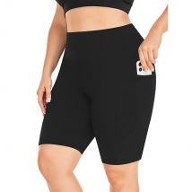Amazon Pocket Fünf-Punkt-Leggings in Übergröße, Sommer-Damen-Oberbekleidung, Stretch, Fat mm, Sommer-Yoga-Sport-Leggings