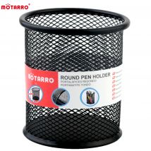 MOTARRO 1 pz portamatite scrivania ufficio maglia metallica piazza rotonda penna pentola portabicchieri contenitore organizzatore durevole astuccio