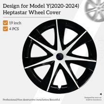 19 pollici 4 pezzi copriruota stile Heptastar coprimozzo di ricambio coprimozzo ruota di automobile coprimozzo cerchione per Tesla modello Y 2020-2024