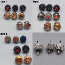 Uhrenkrone, Edelstahl, Silber, Gold, Schwarz, für Teile, passend für NH35, NH36 Uhrwerk, Reparaturwerkzeuge, Uhrengehäuse-Teile