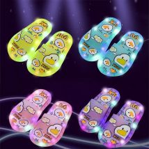 Neue süße leuchtende Kinder-Hausschuhe, Kristall-Schuhe, funkelnde Lichter, Jungen und Mädchen, werden Cartoon leuchtend, niedliches Baby, cool, drinnen und draußen