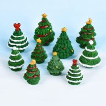 3/4 cm Mini Harz Weihnachtsbaum Modell Kuchen Topper Dekor Weihnachten Desktop Ornament Puppenhaus DIY Handwerk Zubehör Weihnachten liefert