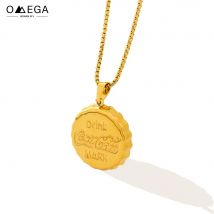 Keine Anlaufen Edelstahl Cola Flasche Kappe Anhänger Halsketten Für Frauen Männer Vergoldet Wasserdichte Paare Halskette Hals Ketten