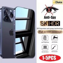 1-5 SZTUK Szkła Anty-Spy do iPhone'a 15 14 13 12 11 16 17 Pro Max Mini X XS XR 7 8 6 Plus Folia Ochronna Prywatności do iPhone'a 17