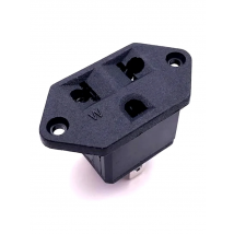 Black US Panel Mount Outlet Power Connector USA Japan Canada Mexico Embedded Industrial Socket Panel Receptacle AC power socket