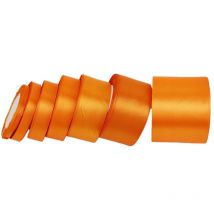25 Yards/Rolle Orange einseitiges Satinband Großhandel Geschenkverpackung Weihnachten handgefertigte DIY-Bänder