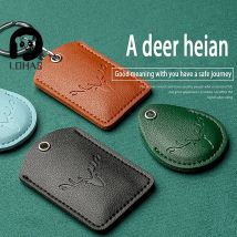 1Pc PU leather Access Card Case Leather Card Holder Keychain Key Ring Door Lock Access Tag ID Card Case Keychain Access Card Bag