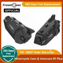 Freedconn r1plus kabelloses motorrad dash cam helm headset dvr bluetooth wasserdicht wifi video recorder kopfhörer app loop cycle