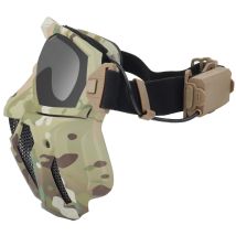 Taktische Airsoft Paintball Gesichtsmaske mit Ventilator, atmungsaktive Antibeschlag-Vollgesichtsmaske, Jagd, Schießen, Militär, Schutzmasken