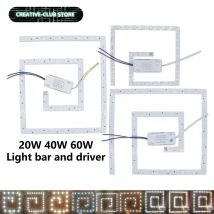 FAI DA TE Installa Rotondo Quadrato Ad Alta Luminosità HA CONDOTTO LA Lampada Da Soffitto PCB LED Bianco Freddo Caldo Circolare Sostituire 20W 40W 60W 2D Tubo AC 220V