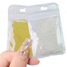 Gold/Silber Edelstahl Nail Art Perlen 3D Mini Legierung Kaviar Kugel Nagel Charme Metall Micro Kaviare DIY Nägel schmuck Zubehör