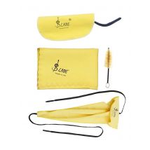 SLADE 4-piece Set Saxophone Cleaning Sets Wiping Cloth Thong Cloths Stereo Mouthpiece Brush Cleaning Tools Saxophone Accessories