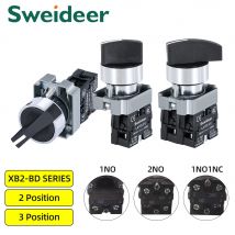 Knopfschalter 22 mm XB2-BD21 BD33 BD23 BD25 BD35 BD41 BD53 BJ33 1NO/2NO/1NO1NC 2/3 Position selbstsichernder Reset-Auswahlknopfschalter