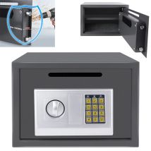BRIEFNES Upgraded 16L Anti-Theft Steel Safe Box, Fireproof Waterproof Anti-Pry Anti-Drill Dual Lock Security  Office/Jewelry