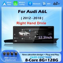 Android 16 Prawostronny układ kierowniczy (RHD) do Audi A6 A6L A7 2012 - 2018 Bezprzewodowy CarPlay Samochodowy Radioodtwarzacz Multimedialny DSP Nawigacja GPS WIFI