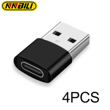 NNBILI 4PCS Adattatore USB a Tipo C OTG USB USB-A Maschio a USB Tipo-c Femmina Convertitore per MacBook Samsung S20 USB C OTG Connettore