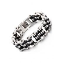 Black Men's Chain Bracelets,Vintage Biker Bicycle Motorcycle Chain Link Bracelets for Men Stainless Steel Punk Jewelry