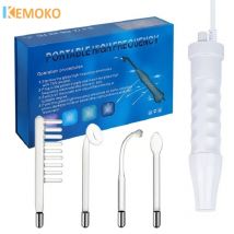 Hochfrequenz-Elektrodenstab mit 4-teiligem Neon-Elektrotherapie-Glasröhre, Akne-Flecken, Gesichtspflege, Spa, violetter Strahlenstab, Facelift