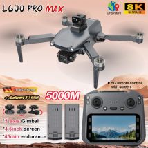 Dron L600 PRO MAX GPS z kamerą 8K Professional HD, 3-osiowy gimbal, do zdjęć powietrznych, 2 baterie, unikanie przeszkód, sterowanie ekranem, FPV, RC Dron