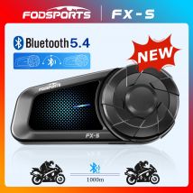 Fodsports FX-S Bluetooth Helmet Headsets Motorcycle Intercom BT 5.4  Wireless Comunicator Moto Interphone 1000m  Waterproof