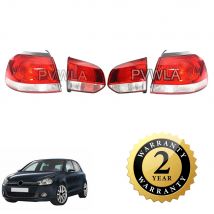 For VW Golf 6 VI Mk6 Hatchback 2009 2010 2011 2012 2013 Halogen Tailllghts Tail Rear Brake Lamp No Bulbs Left-Hand Drive  (LHD)