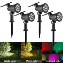 9 LED Solar Spot Light Zewnętrzne wodoodporne reflektory Solarne światła ogrodowe Oświetlenie krajobrazu Dekoracja Ścieżka Lampa trawnikowa