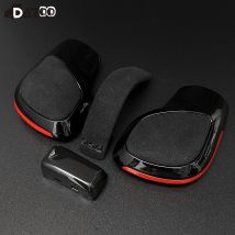 Red Blue Black Chrome Suede Leather Gear Shift Knob Side Cover DSG Emblem For VW Golf 6 7 R GTI Passat B7 B8 CC R20 Jetta MK6