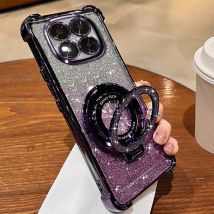Luxus Glitter Halterung Fall Für Xiaomi Redmi Hinweis 14 14C 14Pro 14ProPlus 13 13C 13Pro 12 11S 10 10S POCO X6 F6 M6 Pro Ring Abdeckung