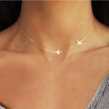 Small Bird Necklace, Dainty Dove Bird Pendant, Petite Choker Mother Wife Sister Friend Birthday Gifts