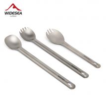 Widesea Camping Titanium Spork Spoon Outdoor Lekki widelec Zastawa stołowa Przenośny piknik Piesze wycieczki Podróżowanie Ultralekka zastawa stołowa