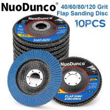 10pcs 125mm Flap Discs T29 Angle Grinder Sanding Discs Grinding Wheels 40/60/80/120 Grit Metal Wood Removal Abrasive Tool