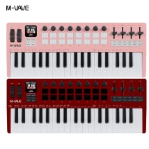 M-VAVE SMK-37 PRO 37-Tasten-MIDI-Tastatur, 16 Drum-Pads, Schallquelle, Farbtastatur für mehrere Systeme, unterstützt drahtlose Verbindung