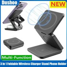 3-in-1 faltbarer magnetischer kabelloser Ladeständer für iPhone 15 14 13 12 Pro Max iWatch 10 9 AirPods Schnellladestationshalter