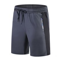 Men Patchwork Shorts Sports Casual Basketball Running Training Shorts  Reflective Zipper Pockets Workout Hiking Casual Shorts