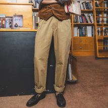 Red Tornado Herringbone Cotton Gurkha Pants Men's Daily Casual Trousers 2 Types