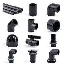 20~50mm Black PVC Pipe Connector UPVC Pipe Garden Water Elbow Tee Joint Aquarium Tank Water Supply Drainage End Cap Connectors