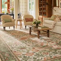 Wohnzimmer Teppich Große Größe Schlafzimmer Nacht Boden Matte Maschine Waschbar Teppiche Frühling Blumen Pflanze Retro Hause Dekoration Teppich