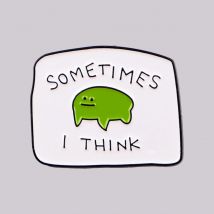 Śmieszna przypinka emaliowana z żabą, broszka z napisem "KADYCH RAZÓW MYŚLĘ", przypinki do klapy, odznaki, akcesoria odzieżowe, biżuteria ze zwierzętami, prezenty dla przyjaciół